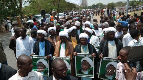 martyrs day and free zakzaky protest abuja on 13th April 2018 in abuja 
